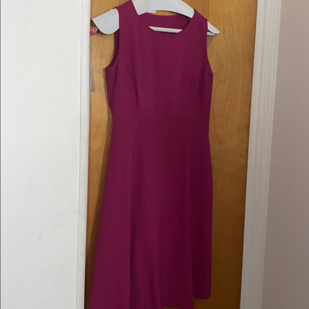 Pink/purple dress.